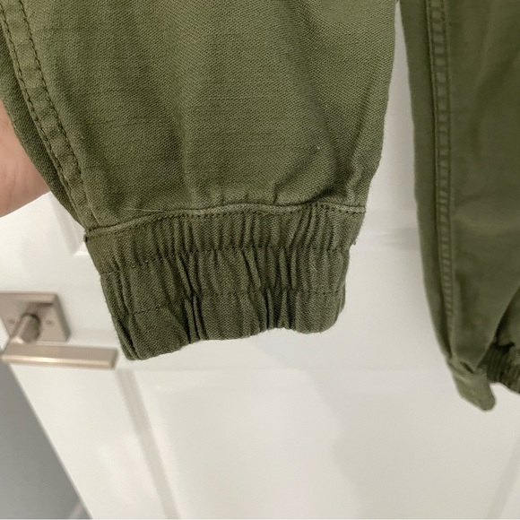 NLST Army Flap Pocket Utility Jogger Pants Green Military Casual.  L13 - Picture 6 of 8